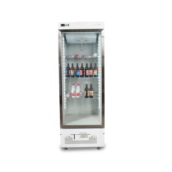 Supermarket Glass Door Bottle Cooler Beverage Upright Refrigeration Equipment